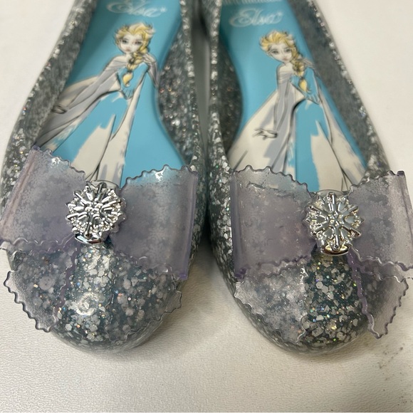 Mini Melissa Disney Sweet Love Princess Elsa Girls Flats Shoes - Size 1 - Frozen - Picture 4 of 11